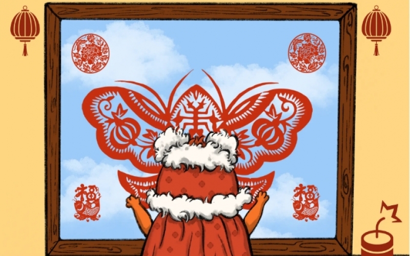 年味渐浓时 - 腊月廿八，贴窗花