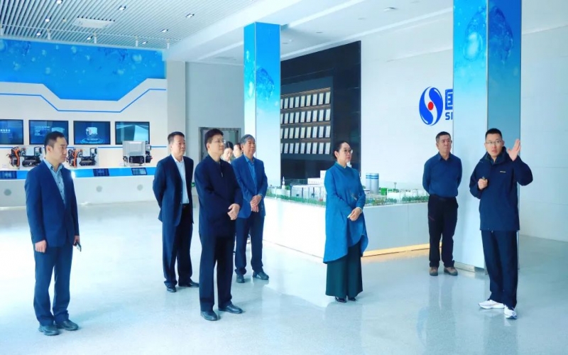 乐鱼官方网站集团董事会主席张荣华一行到国鸿氢能参观交流